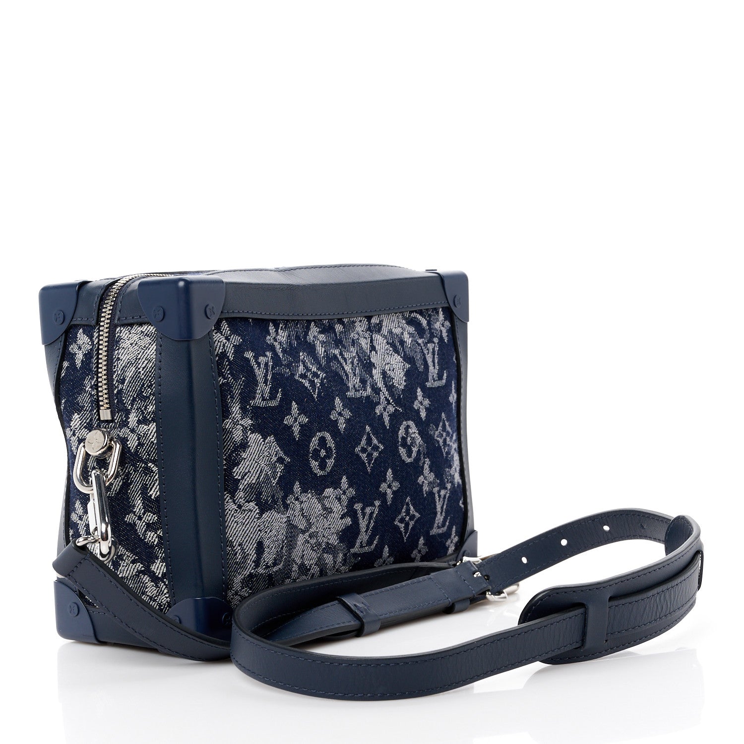 Louis Vuitton LOUIS VUITTON Monogram Tapestry Soft Trunk Bleu 3 of 12