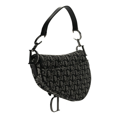Christian Dior Monogram Saddle Bag Black 3 of 10