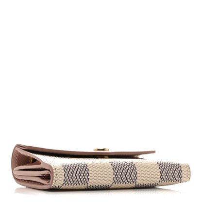 Louis Vuitton Damier Azur Zoe Wallet Rose Ballerine 4 of 9