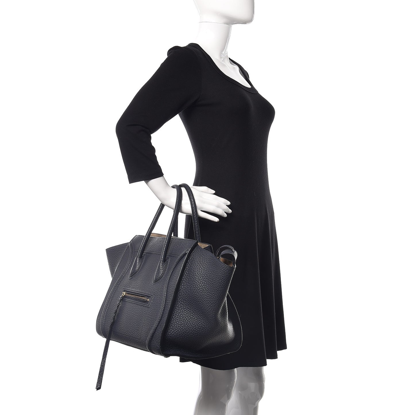 Bullhide Calfskin Medium Phantom Luggage Navy Blue