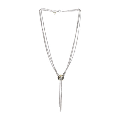 David Yurman Sterling Silver 18K Yellow Gold Lariat Waterfall Necklace 3 of 4