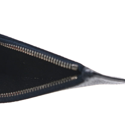 Saint Laurent Grained Calfskin 5 Fragments Zip Pouch Card Holder Deep Marine 5 of 9