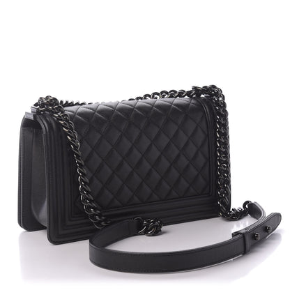 Chanel Caviar Quilted Medium Boy Flap So Black 3 of 11
