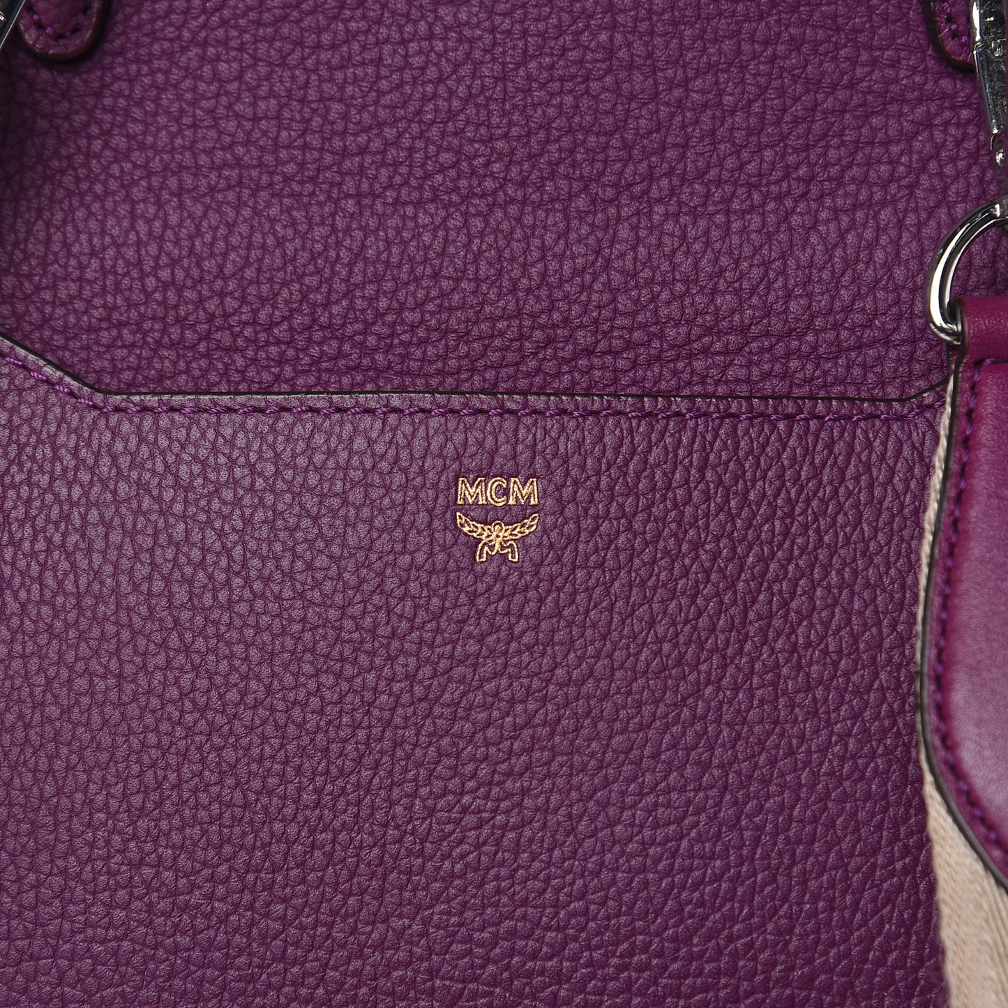 Grained Calfskin Medium Milla Convertible Backpack Mystic Purple