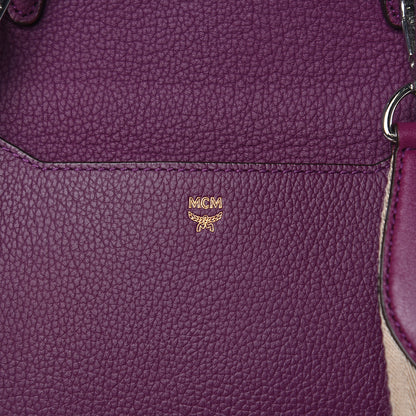 MCM Grained Calfskin Medium Milla Convertible Backpack Mystic Purple 7 of 13