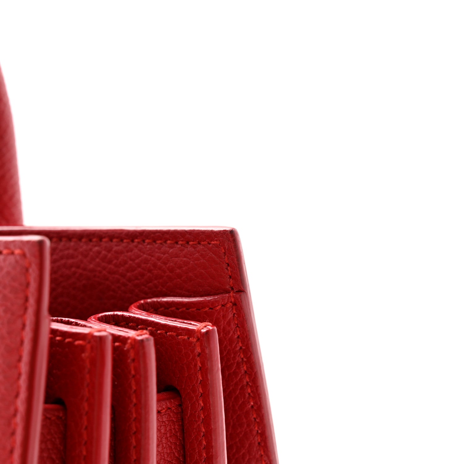 Saint Laurent Grained Calfskin Nano Sac De Jour Lipstick Red 11 of 12