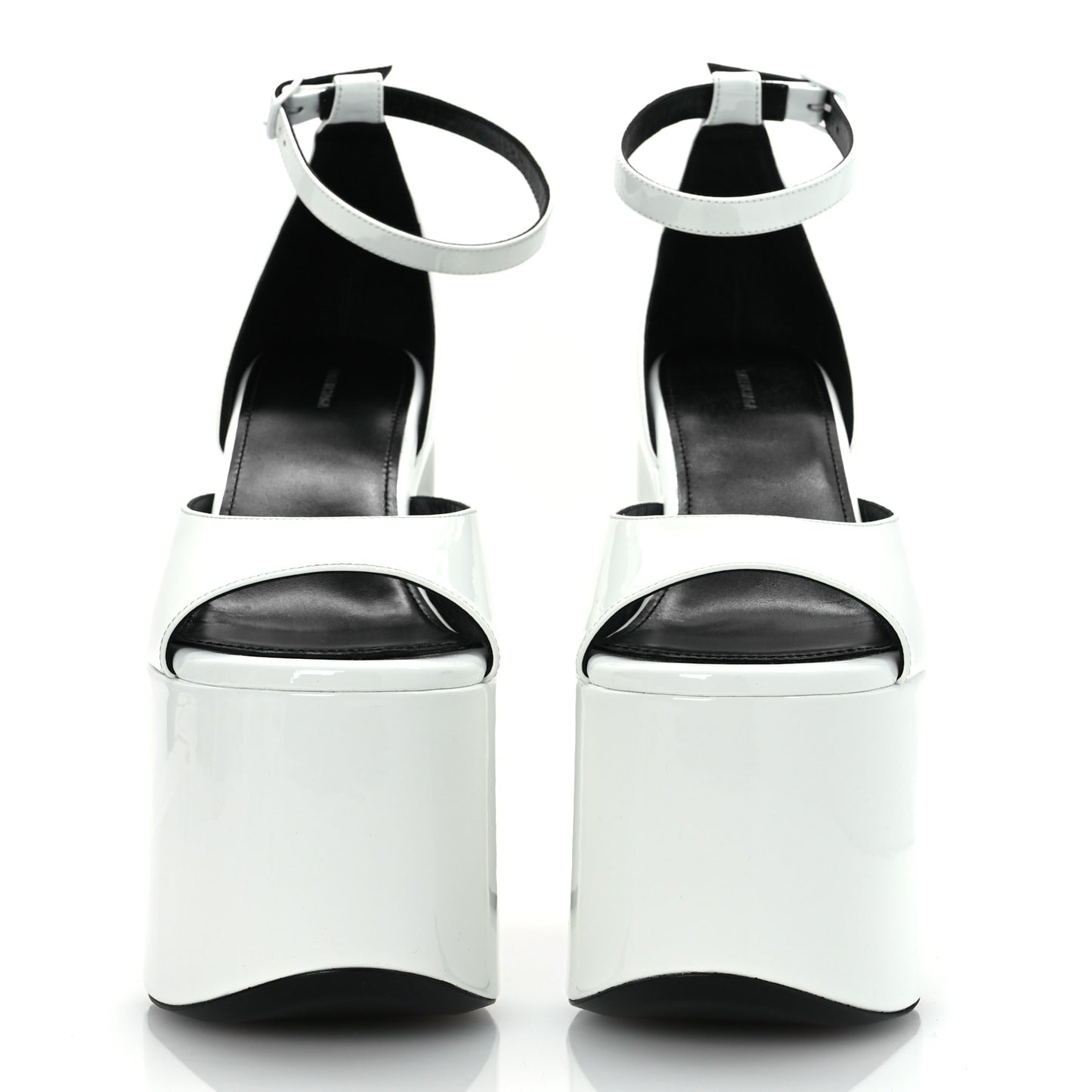 Patent Camden 160mm Platform Pumps 37 White