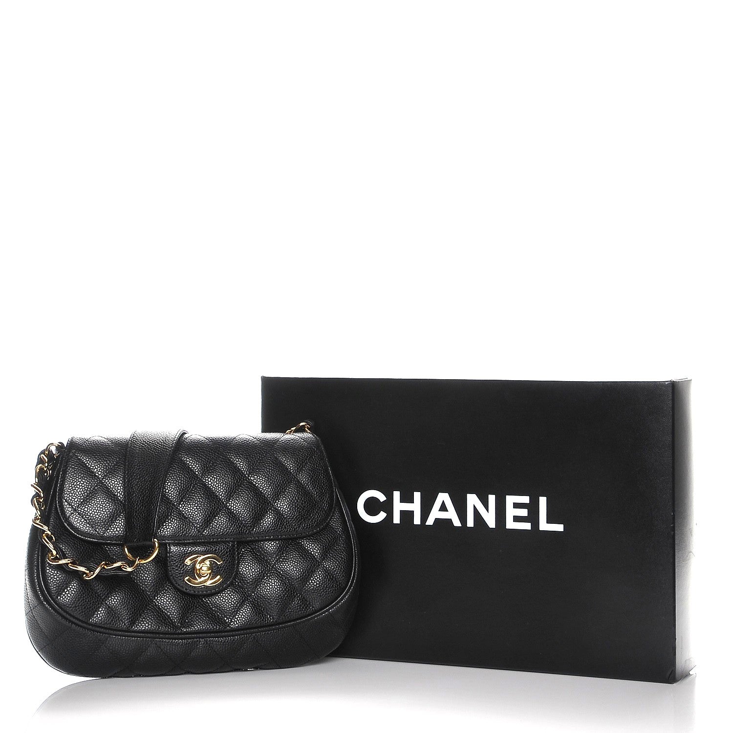Chanel Caviar Quilted Flap Shoulder Bag Black 8 of 8