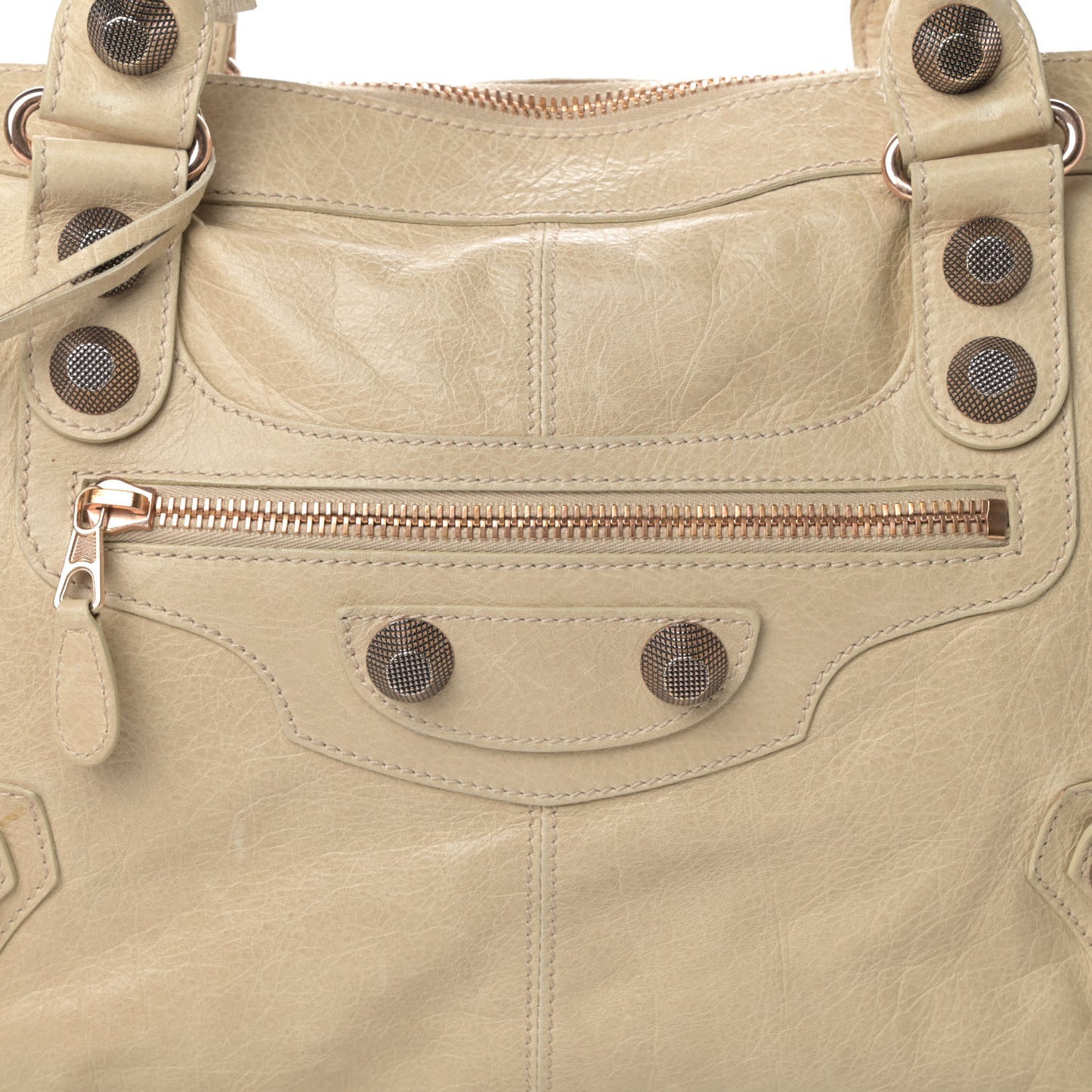 Agneau Giant 21 Rose Gold Hardware Work Praline