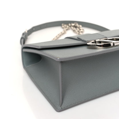 Christian Dior Grained Calfskin 30 Montaigne Chain Flap Bag Grey 8 of 10