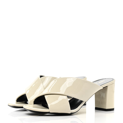Saint Laurent Patent LouLou 70 Mule Sandals 36.5 Neutro 3 of 8
