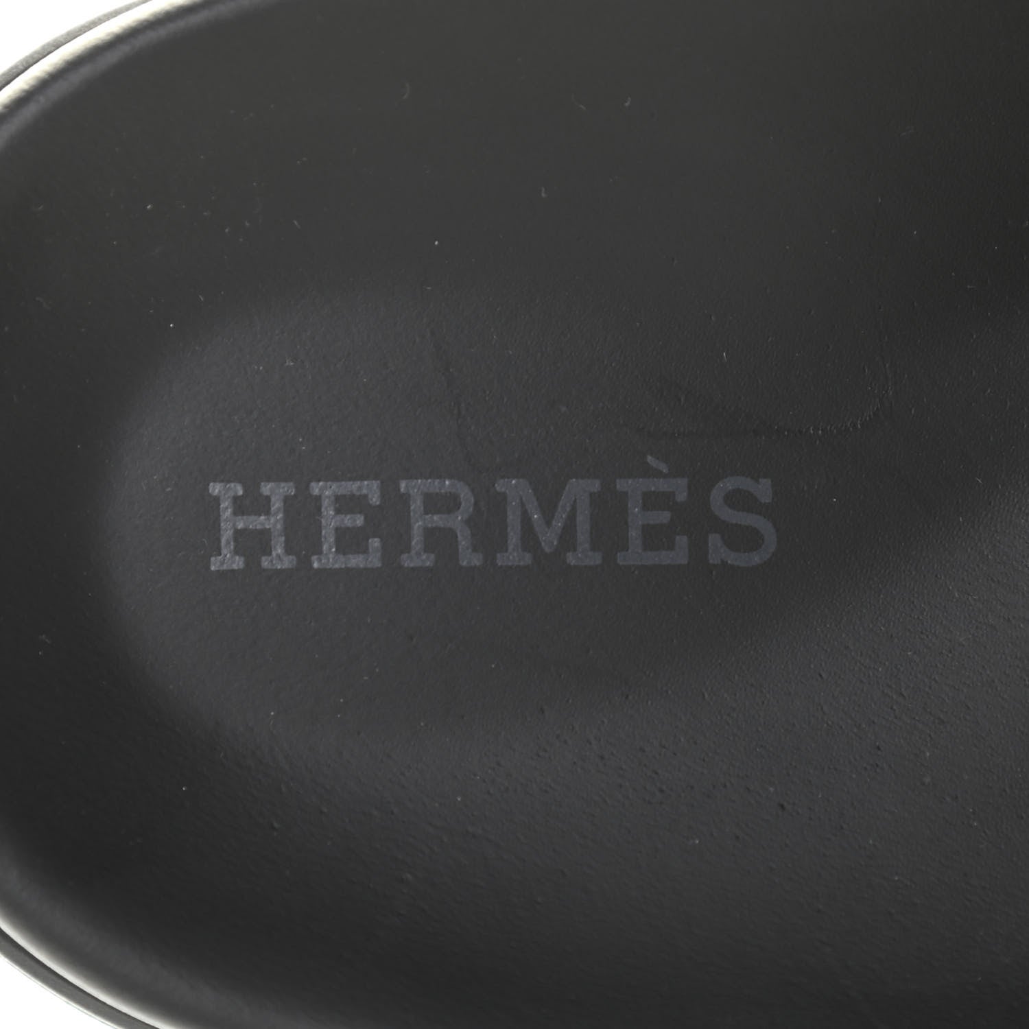 Hermes Calfskin Womens Chypre Sandals 37 Black 6 of 9