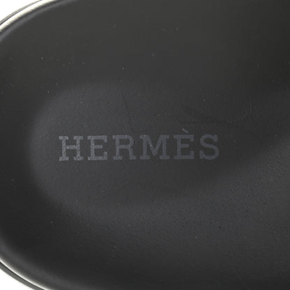 Hermes Calfskin Womens Chypre Sandals 37 Black 6 of 9