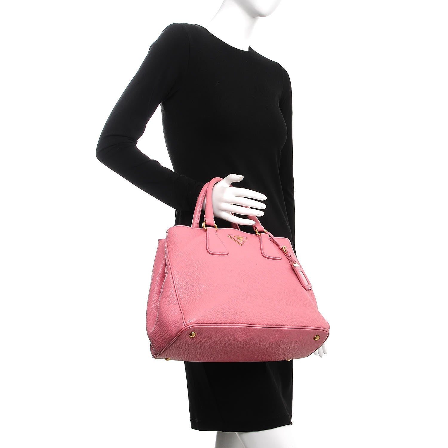 Prada Vitello Daino Tote Begonia 3 of 11