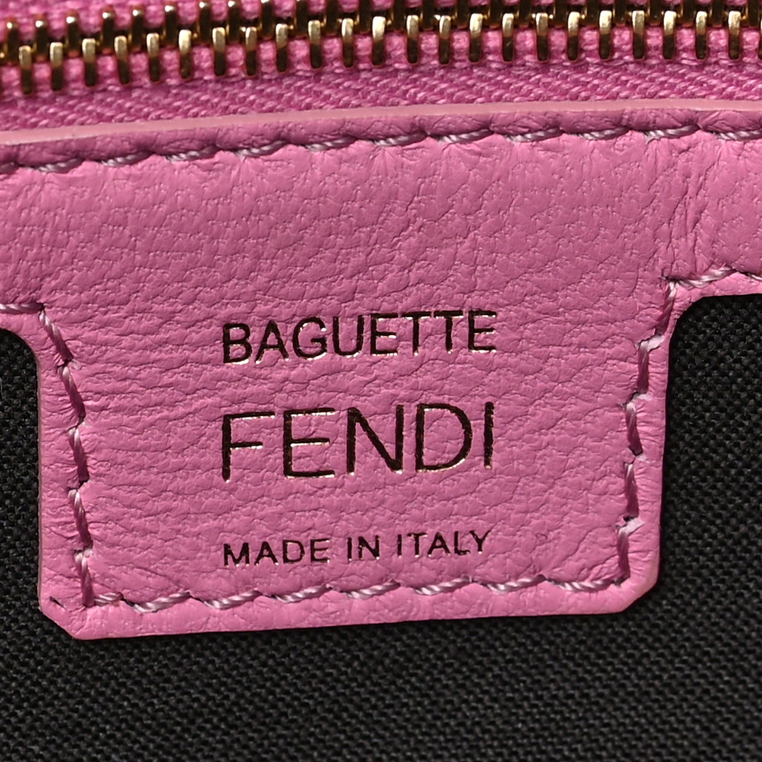 Fendi Nappa FF 1974 Embossed Baguette Lollypop 6 of 7