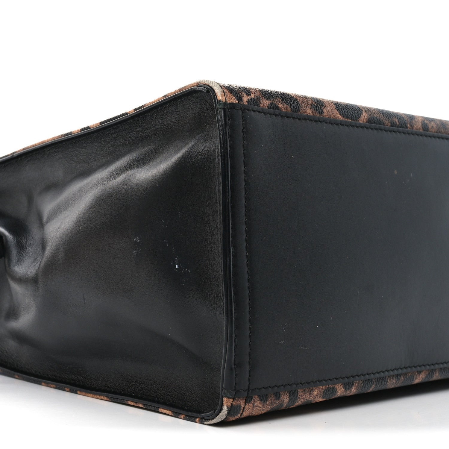 Dolce & Gabbana Dauphine Leopard Logo Market Bag Black 8 of 9