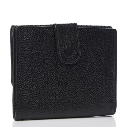 Chanel Caviar CC Compact Wallet Black 3 of 9