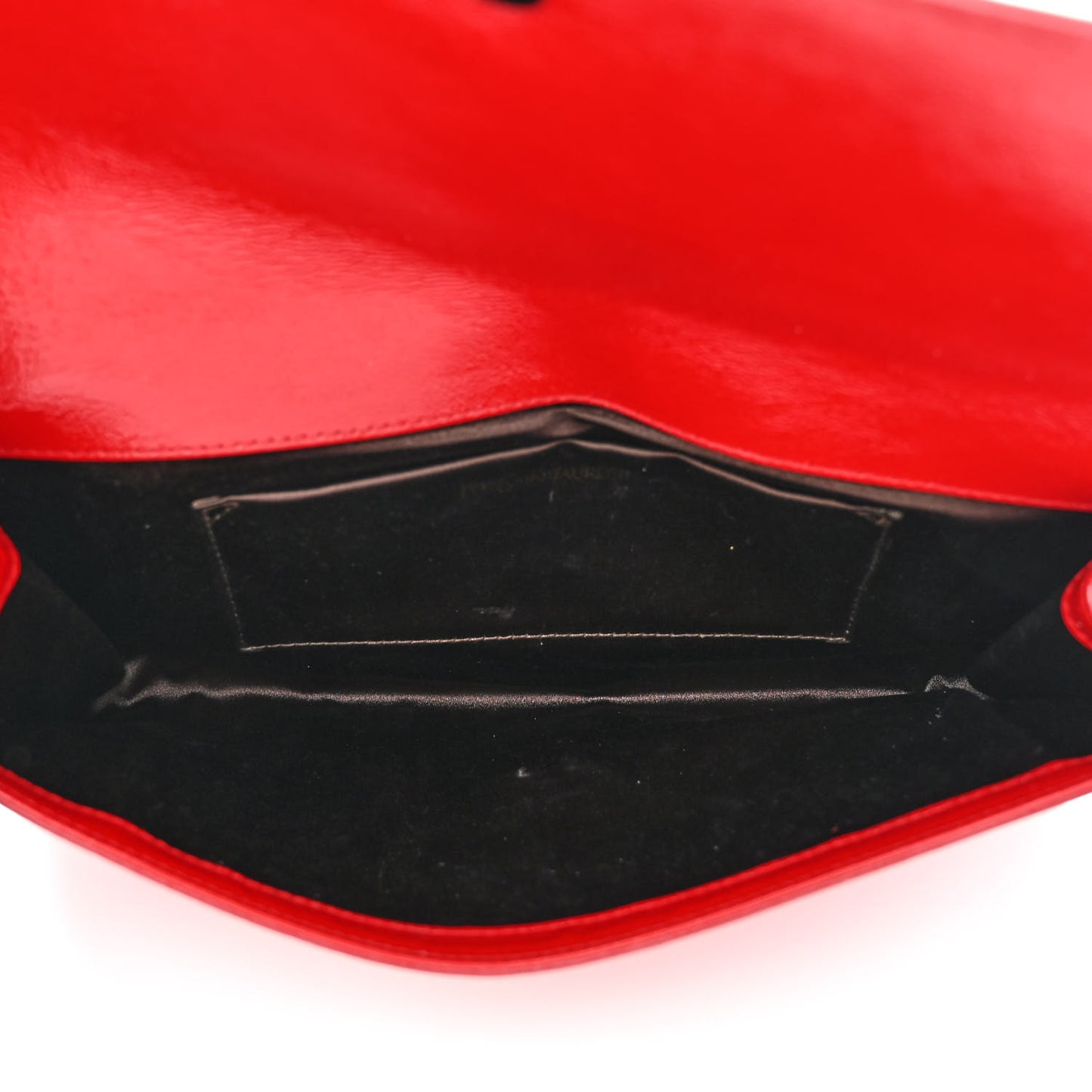 Textured Patent Monogram Large Belle De Jour Clutch Red