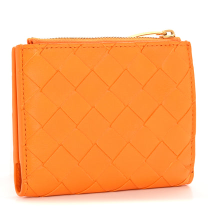 Bottega Veneta Nappa Intrecciato Small Bi-Fold Zip Wallet Tangerine 3 of 10