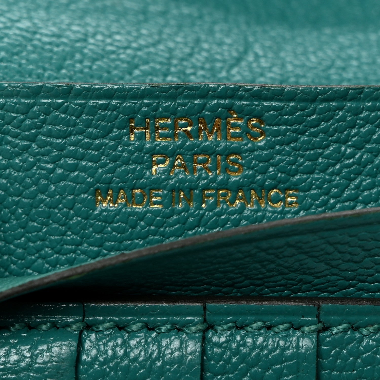 Hermes Ostrich Bearn Compact Wallet Vert Vertigo 6 of 10