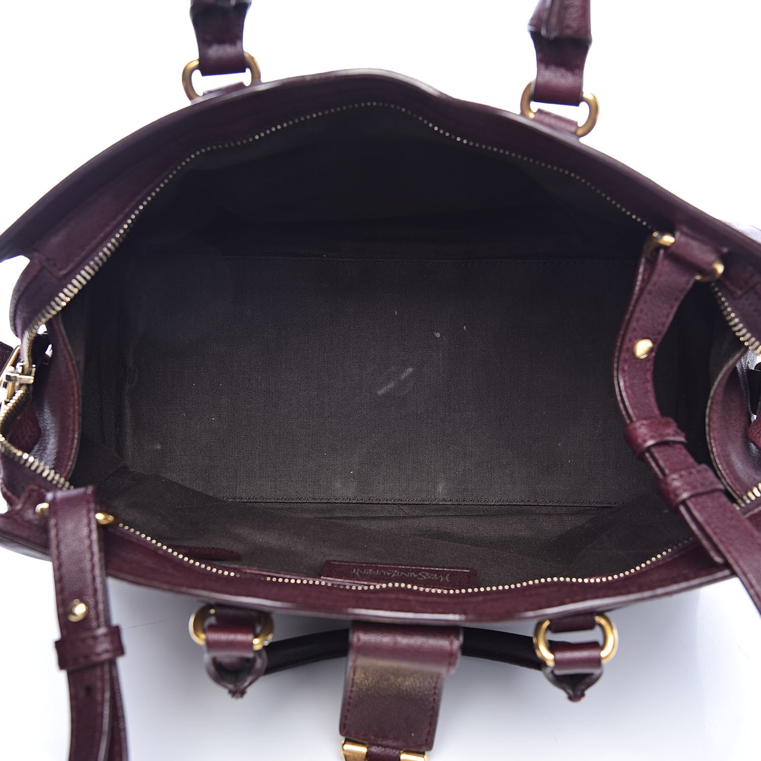 Saint Laurent Sheepskin Small Cabas ChYc Plum 5 of 17