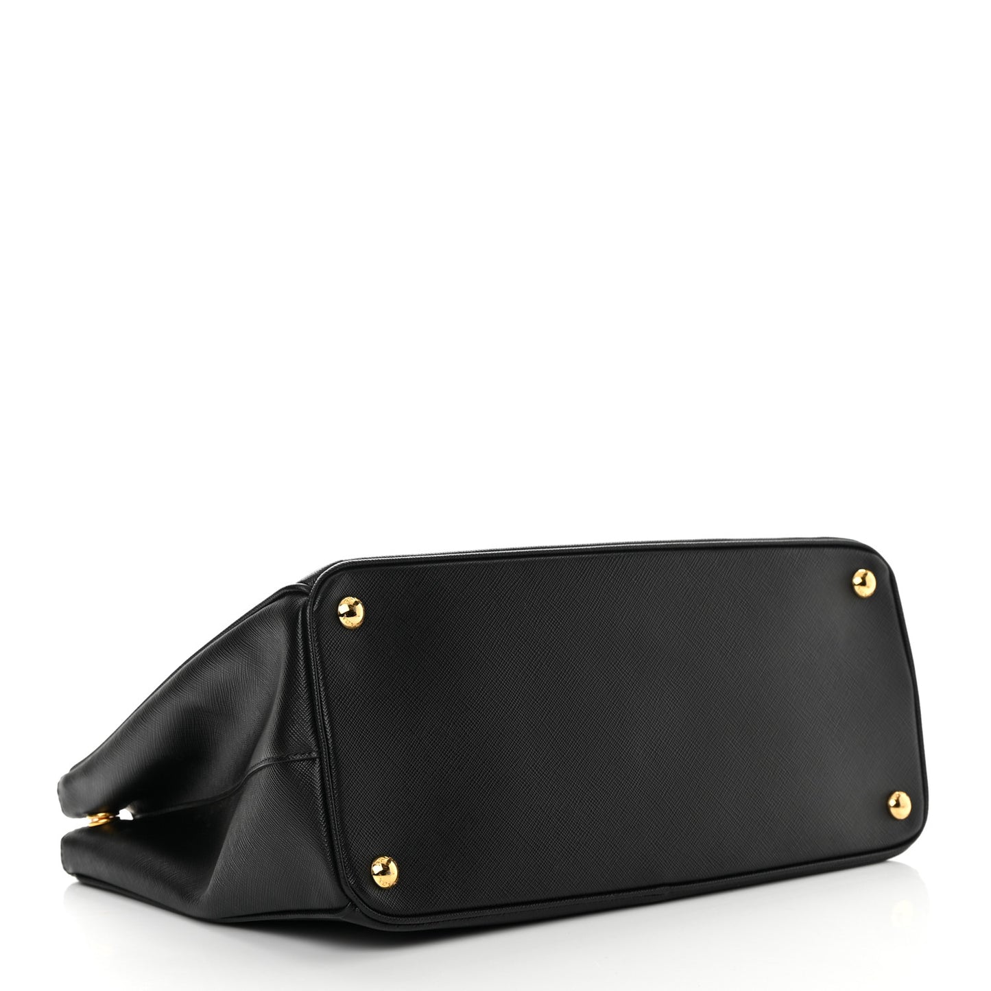Saffiano Medium Galleria Double Zip Tote Black