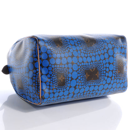 Louis Vuitton Monogram Kusama Town Speedy 30 Blue 4 of 7