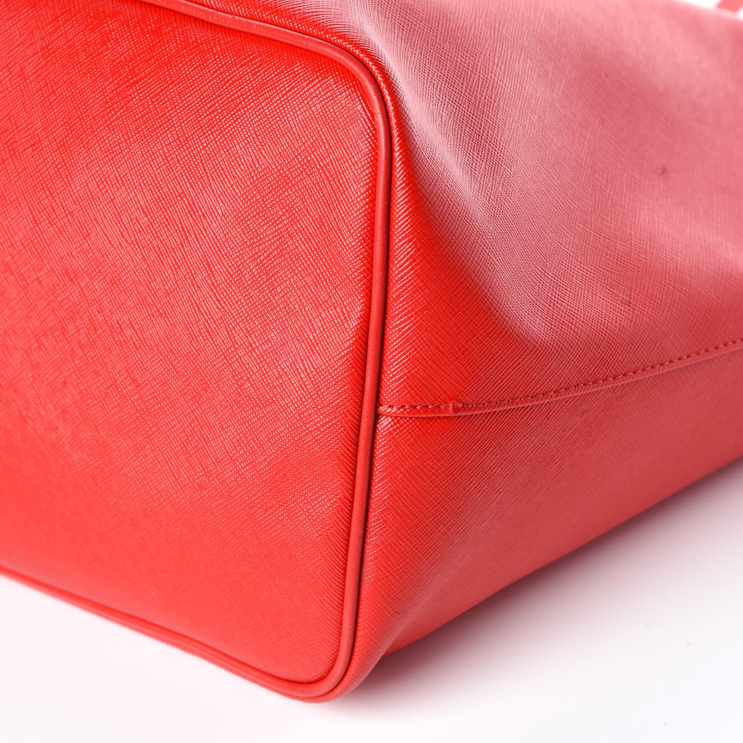 Textured Coated Canvas Bambi Print Large Antigona Tote Red