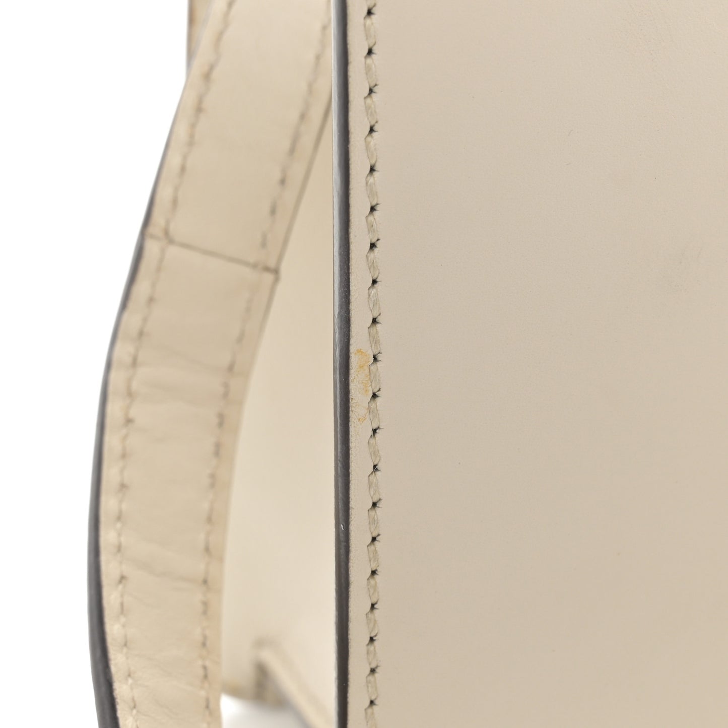 Calfskin Mini Sylvie Top Handle Bag White
