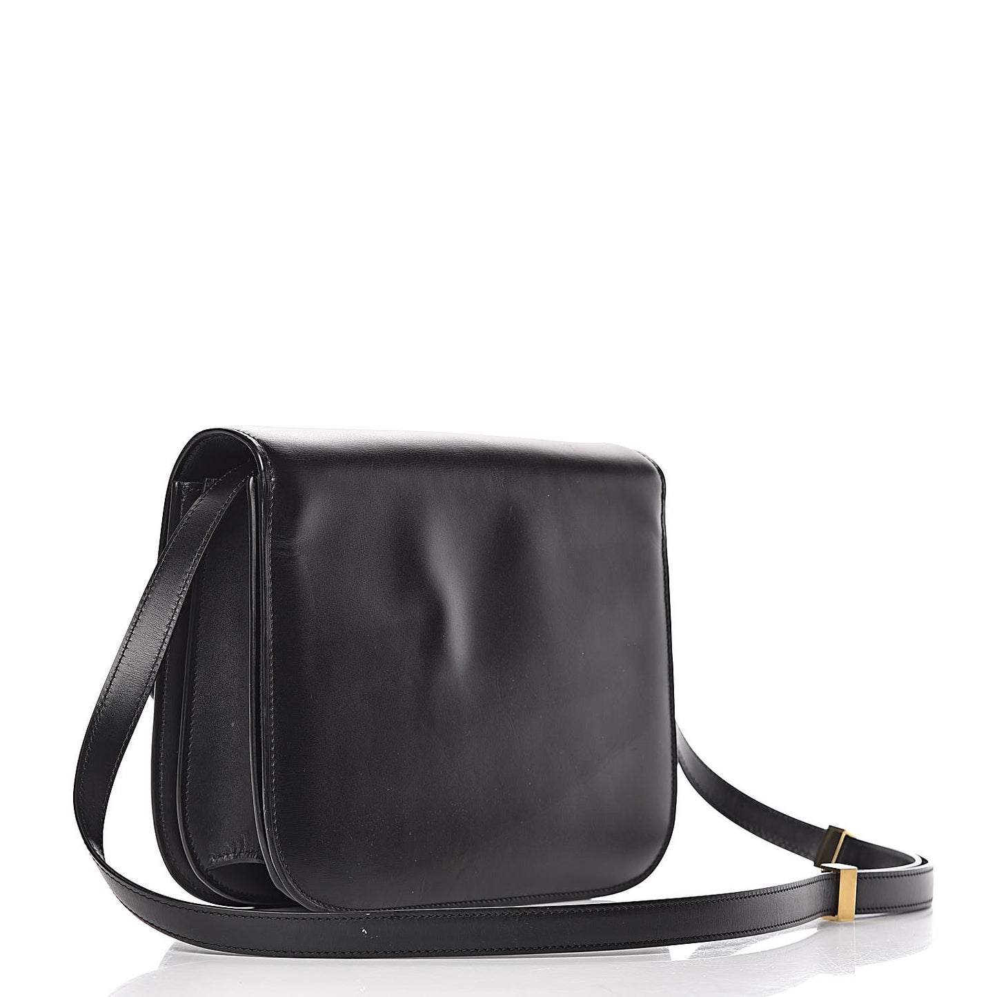 Box Calfskin Medium Classic Box Flap Bag Black