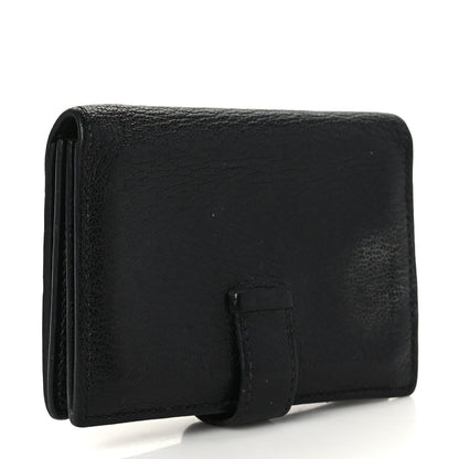 Hermes Chevre Mysore Bearn Card Holder Wallet Black 3 of 8