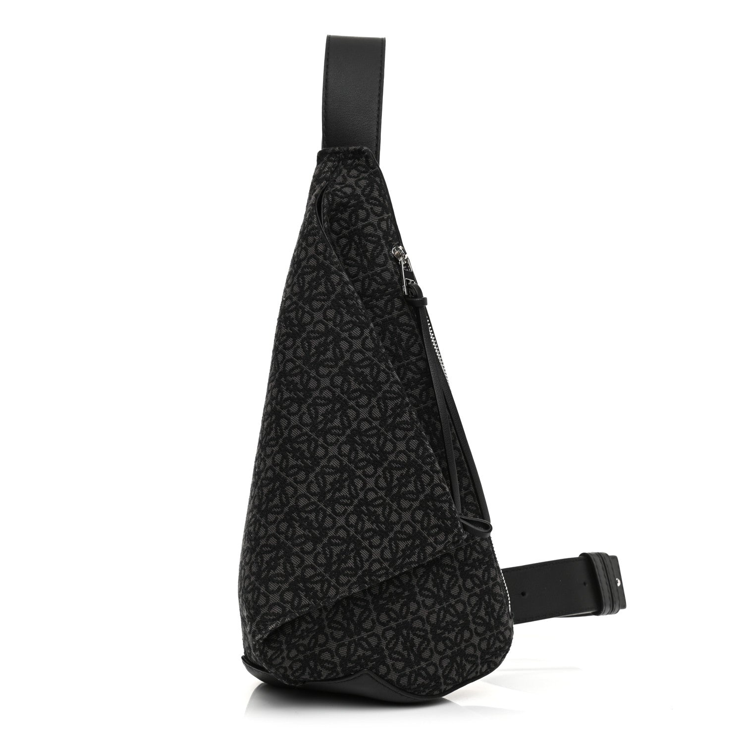 Loewe Jacquard Anagram Calfskin Anton Sling Anthracite Black 1 of 9