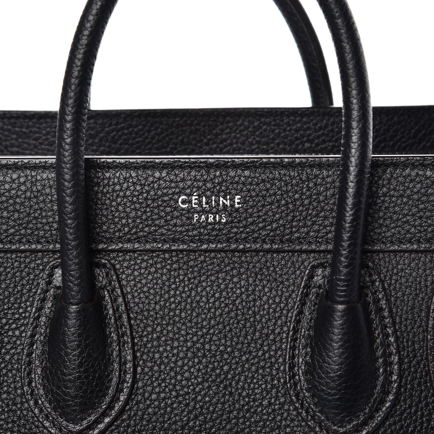 Drummed Calfskin Nano Luggage Black