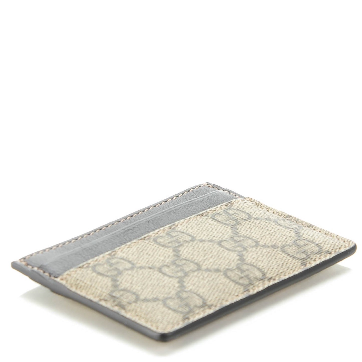 GG Supreme Monogram Card Holder Dark Brown