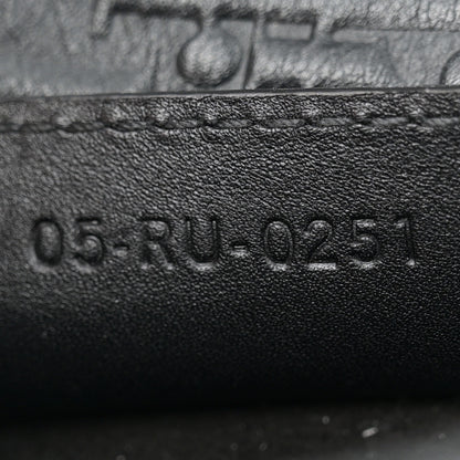 Christian Dior Calfskin Embossed Oblique Saddle Bag Black 7 of 11