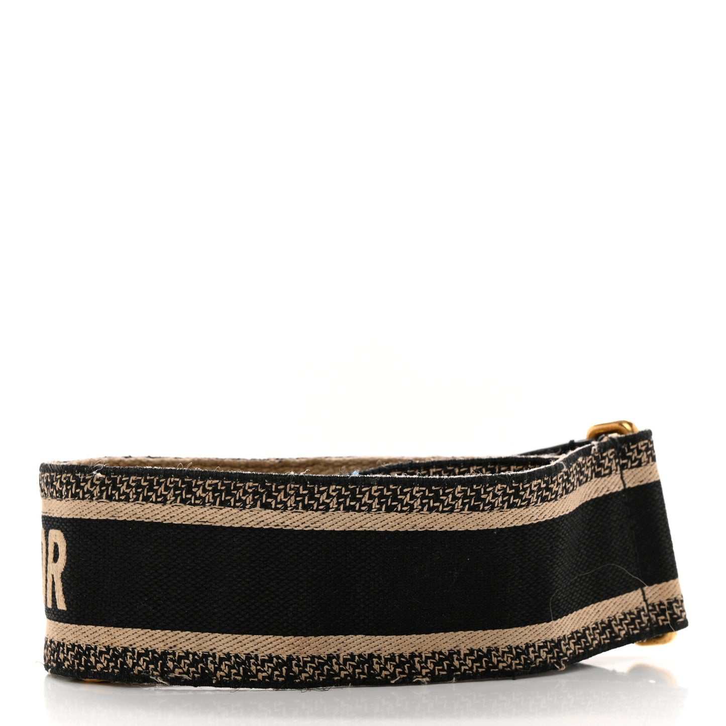 Canvas Embroidered Shoulder Strap Black
