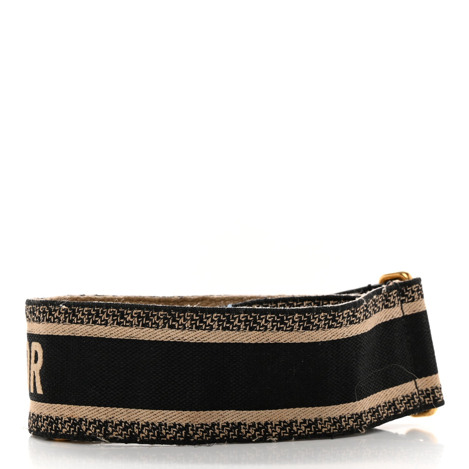 Christian Dior Canvas Embroidered Shoulder Strap Black 2 of 11