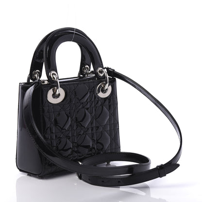 Christian Dior Patent Cannage Mini Lady Dior Black 3 of 9