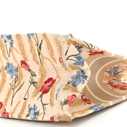 Christian Dior Canvas Embroidered Medium Hibiscus Book Tote Beige Multicolor 9 of 11