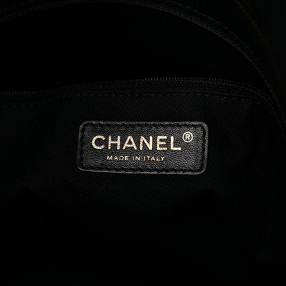 Chanel Iridescent Caviar Quilted Country Chic Hobo Black 6 of 14