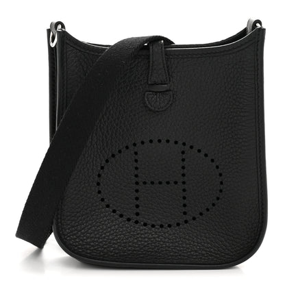 Hermes Taurillon Clemence Evelyne TPM Black 2 of 34