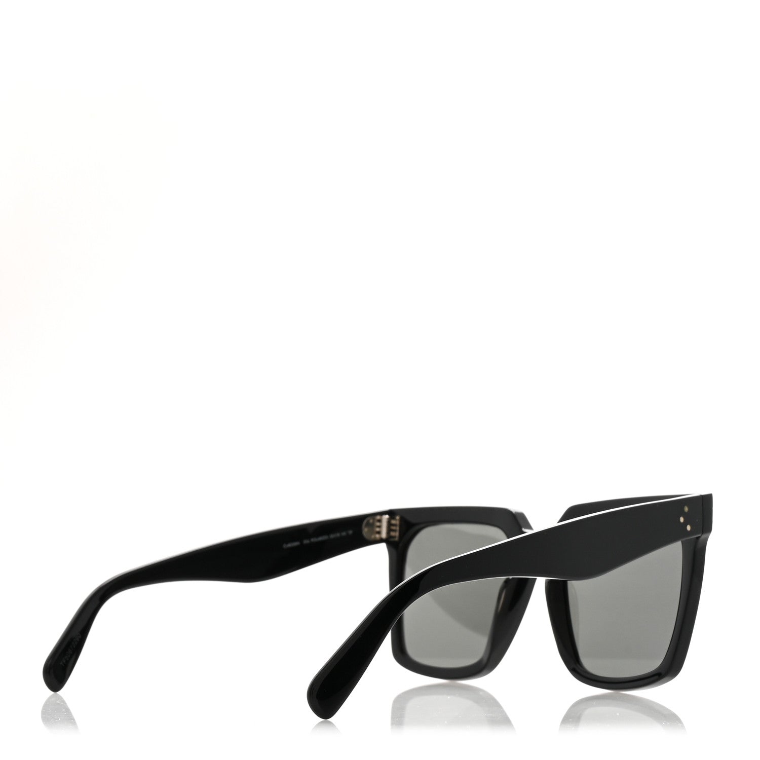 Celine Acetate Polarized Oversized Sunglasses CL4055IN Black 4 of 7