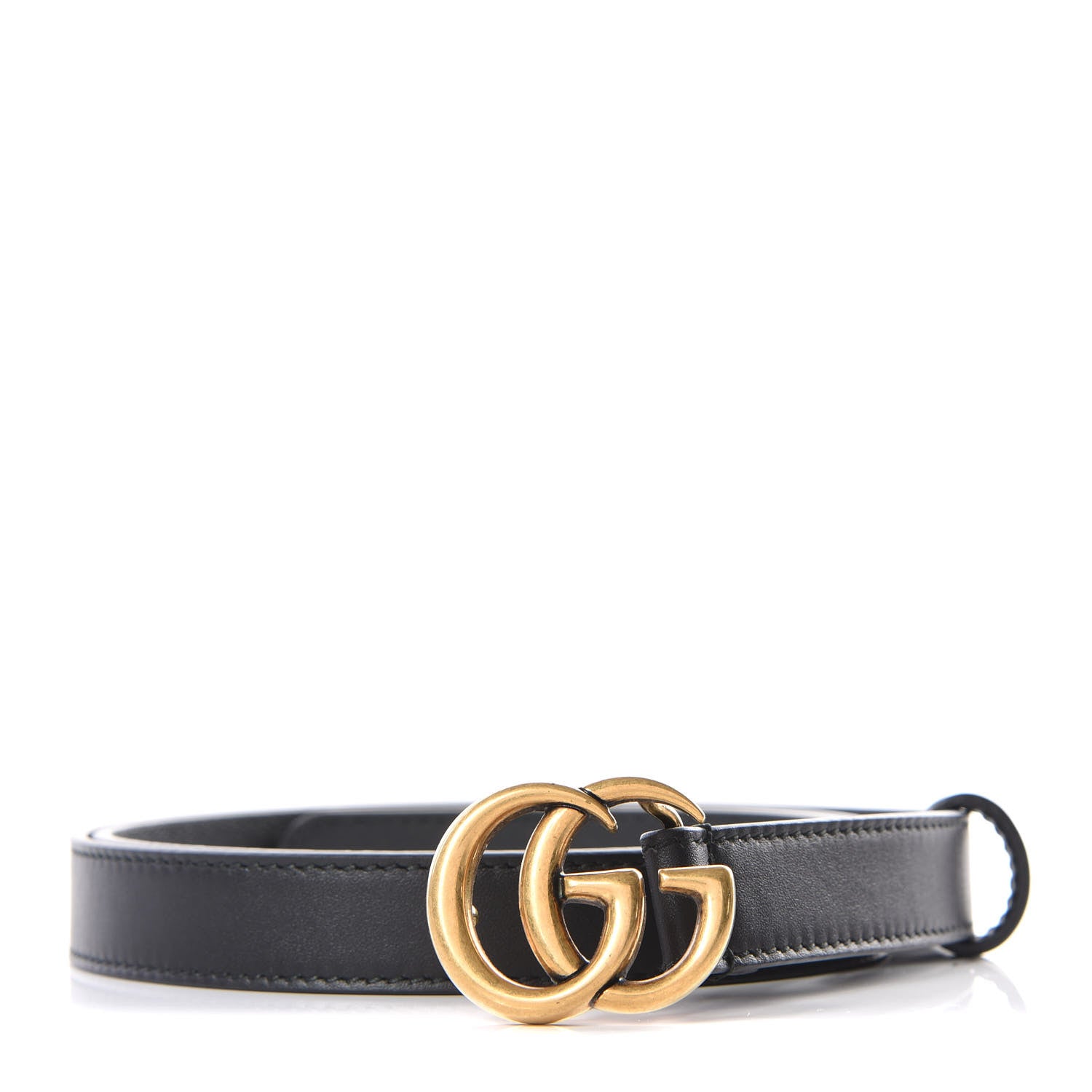 Gucci Calfskin Double G 20mm Belt 90 36 Black 1 of 7