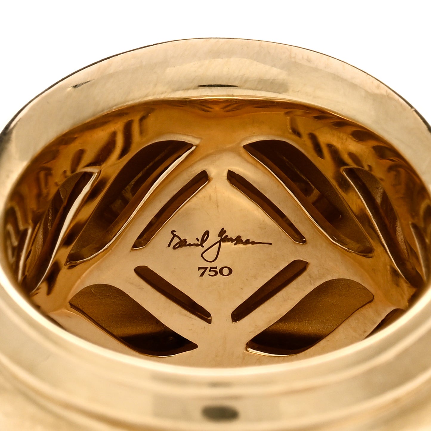 18K Yellow Gold Modern Renaissance Ring 57 8