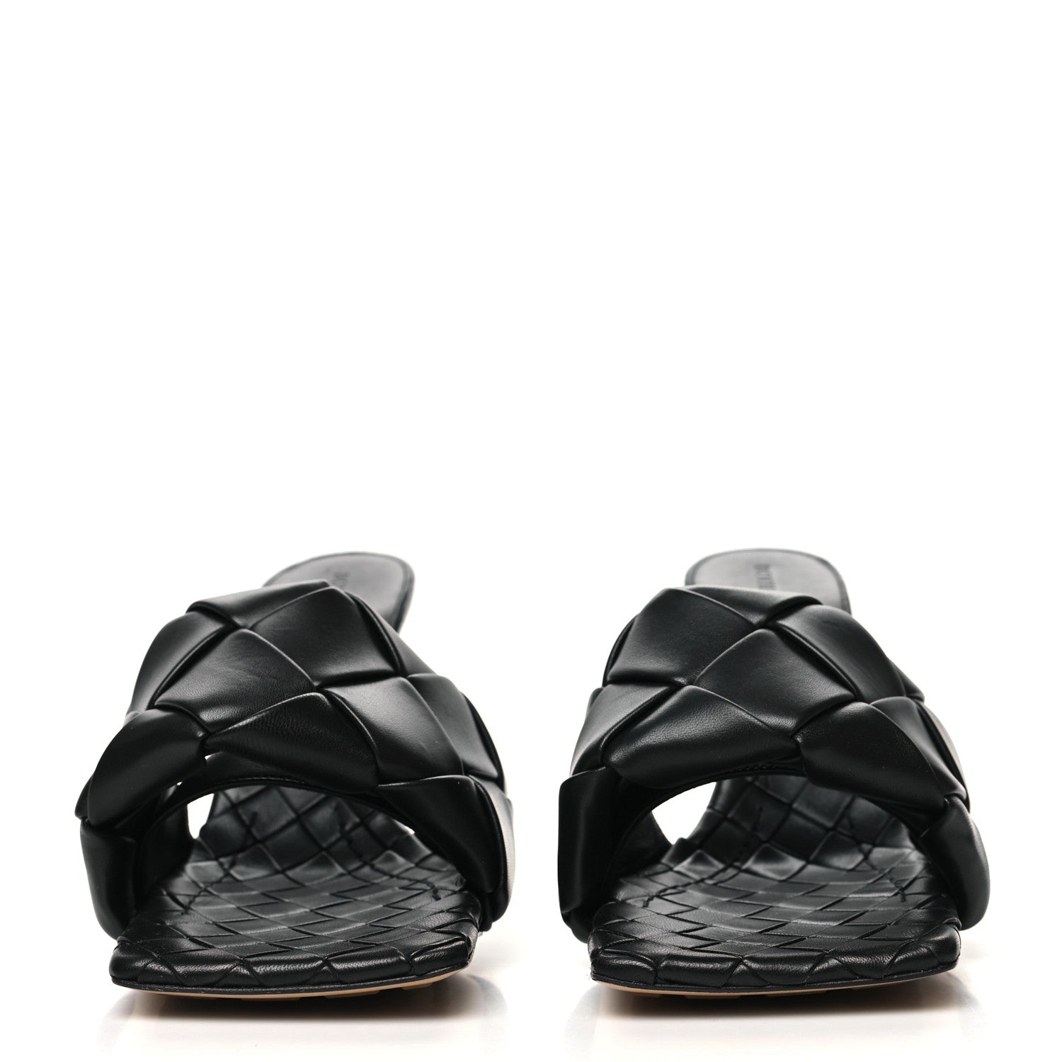 Bottega Veneta Nappa Maxi Intrecciato Lido Mule Sandals 40 Black 2 of 7
