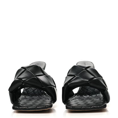 Bottega Veneta Nappa Maxi Intrecciato Lido Mule Sandals 40 Black 2 of 7