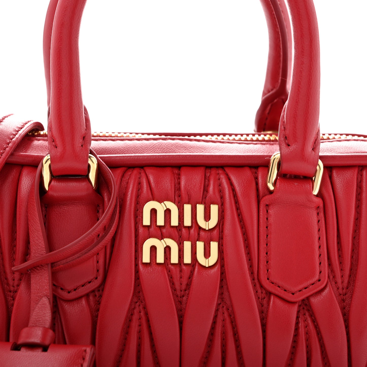 Nappa Matelasse Regular Arcadie Top Handle Bag Rosso