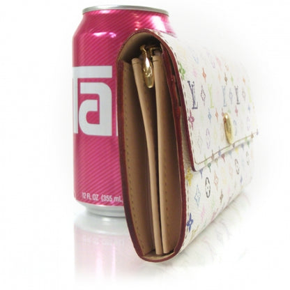 Louis Vuitton Monogram Multicolor Sarah Wallet White 3 of 12