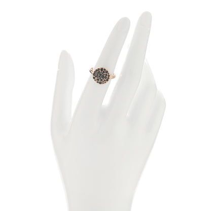 Pomellato 18K Rose Gold Black Diamond Round Sabbia Ring 51 5.75 2 of 5