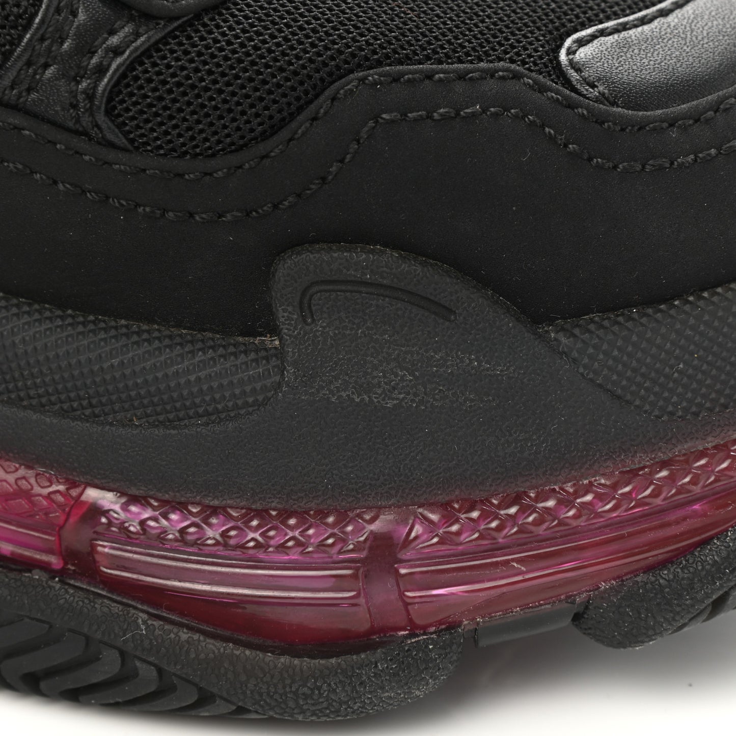 Fabric Mesh Clear Sole Womens Triple S Sneakers 38 Black Pink Neon